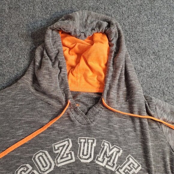 Cozumel Beach Hoodie Light Weight Sweatshirt  Women's Size Medium  Gray Pullover - Picture 3 of 10